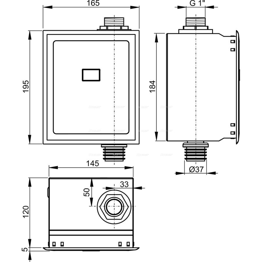 Alcaplast  Автоматическая система туалетного смыва 6V (батарея питания)  ASP3B  - Изображение 2