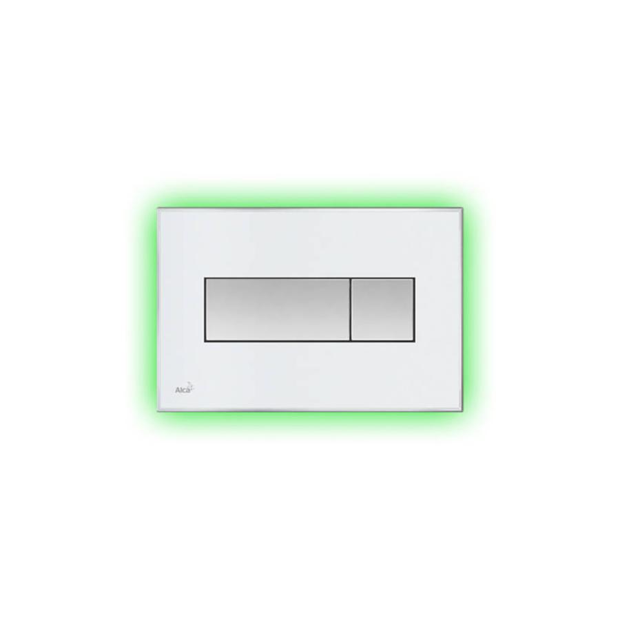 Alcaplast  Кнопка управления с цветной пластиной, светящаяся кнопка белая, свет зеленый  M1470-AEZ112  - Изображение 2
