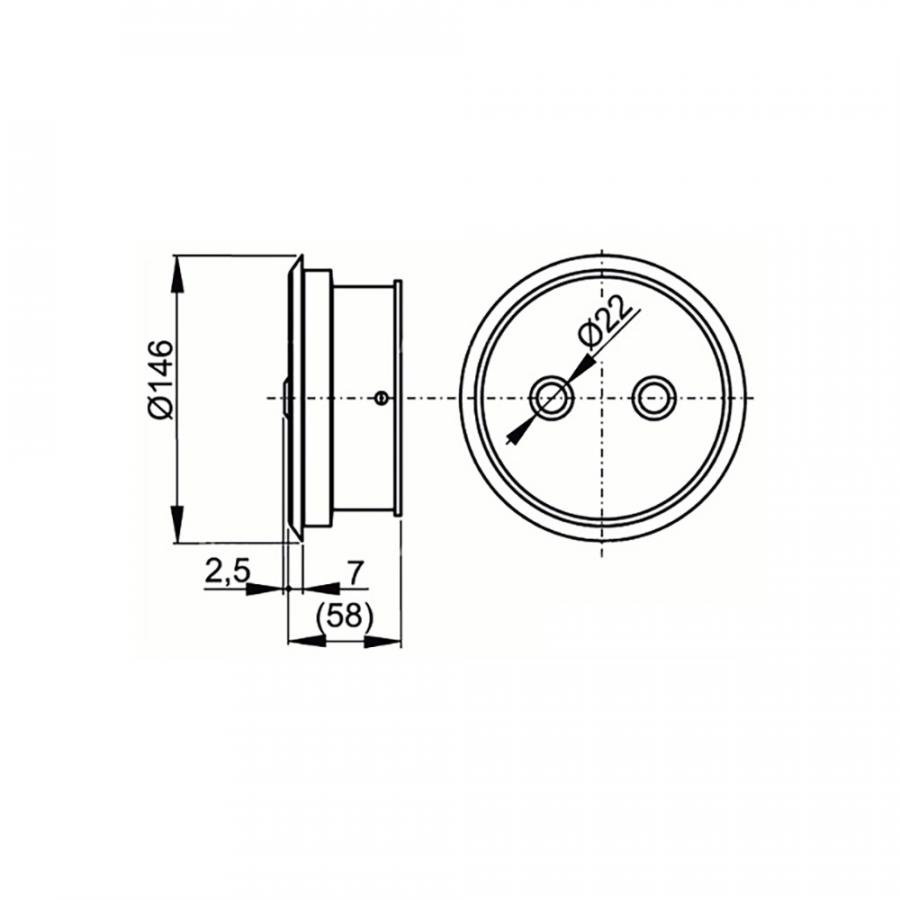 Alcaplast  Кнопка электронного смыва на расстоянии DUAL – ручное управление, металл, монтаж: в стену  MEO10  - Изображение 2