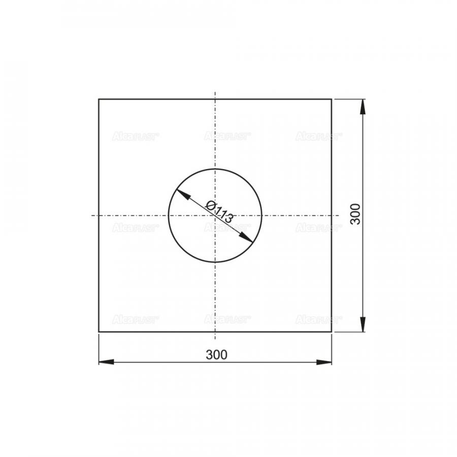 Alcaplast  Гидроизоляционный «воротник – наклейка» для сливного трапа 300 × 300  AIZ1  - Изображение 2