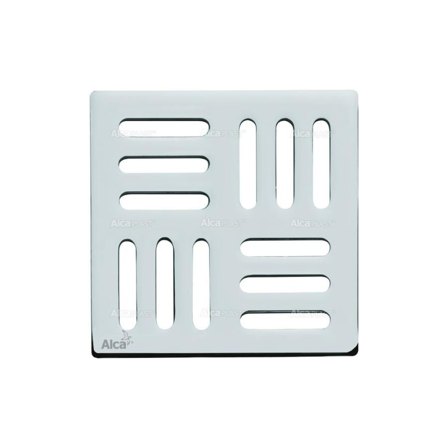 Alcaplast  Дизайновая решетка 102 × 102 × 5 латунь – хром дизайн 3,  MPV003  - Изображение 3