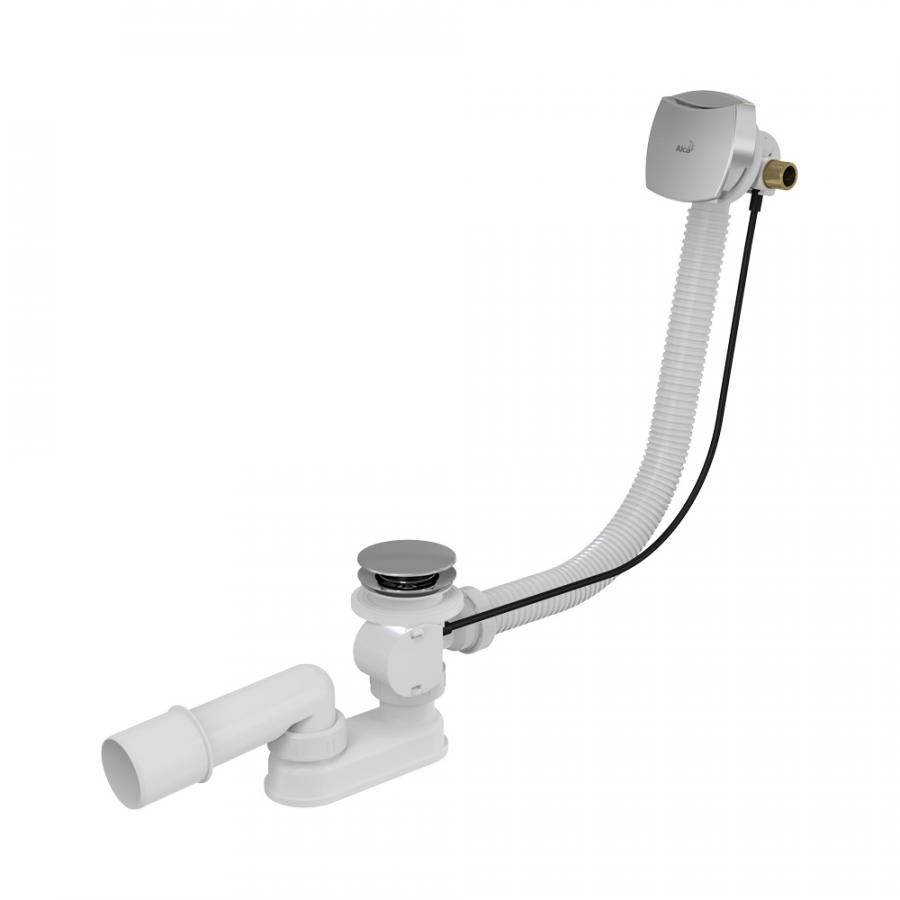 Alcaplast  Сифон для ванны с напуском воды через перелив пластик/металл  A564CRM1  - Изображение 1