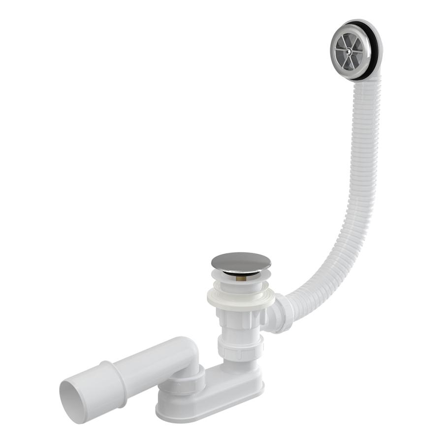 Alcaplast Сифон для ванны click/clack хромированный пластик A505CRM-80
