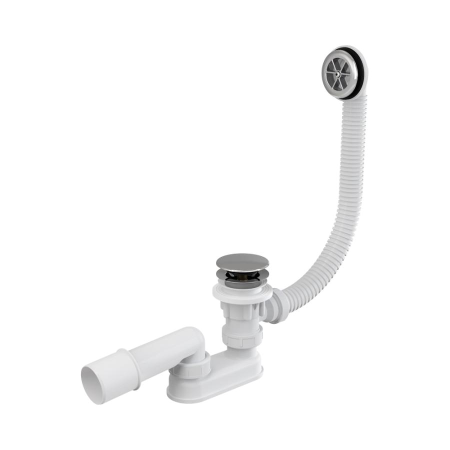Alcaplast  Сифон для ванны click/clack хромированный пластик длина 80 см,  A505CRM-80  - Изображение 1