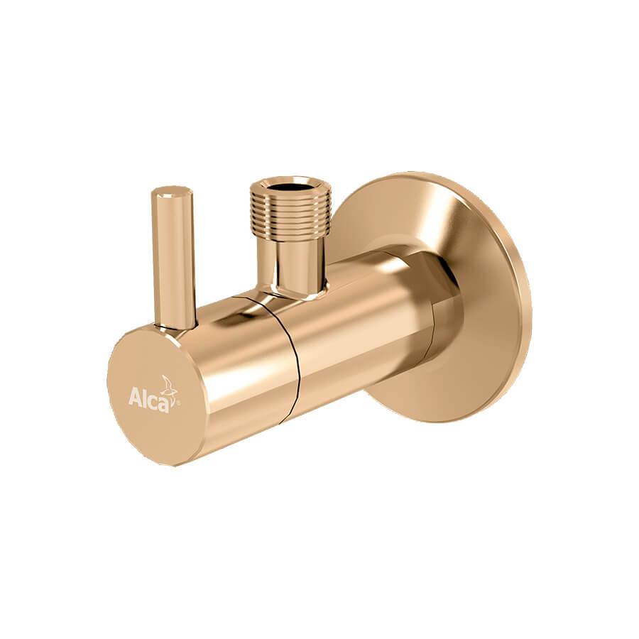 Alcaplast  Угловой вентиль с фильтром 1/2'×3/8' золото крацованный мат  ARV001-G-B  - Изображение 3
