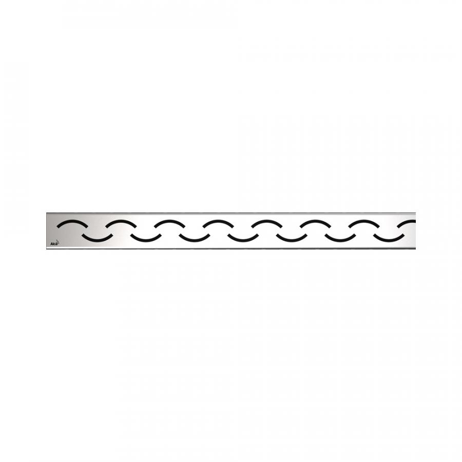 Alcaplast  Решетка для водоотводящего желоба APZ13 дизайн SMILE, нерж. сталь, глянцевая  SMILE-750L  - Изображение 1