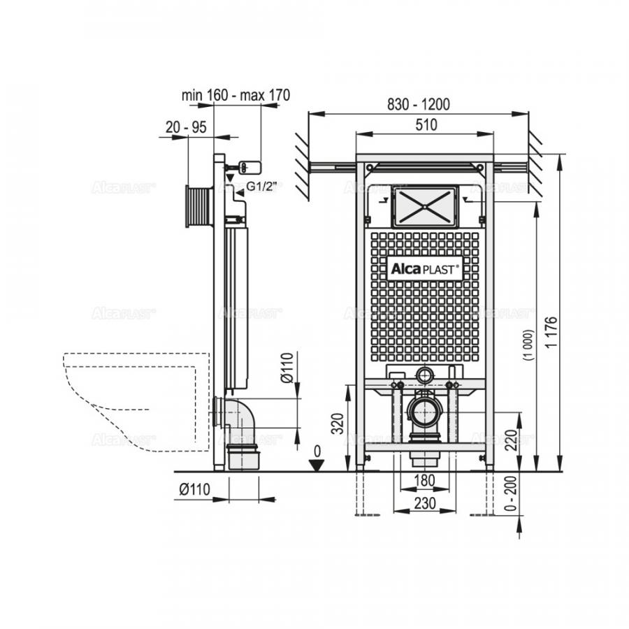 Alcaplast A102 Jadroмodul - Скрытая система инсталляции для сухой установки – при реконструкции ванных комнат в панельных домах