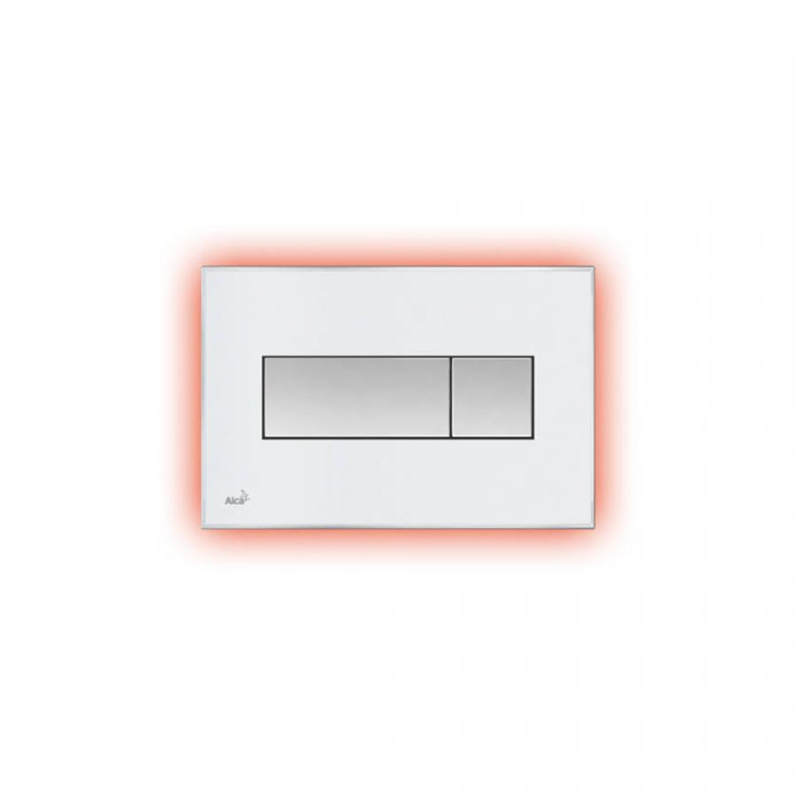 Alcaplast  Кнопка управления с цветной пластиной, светящаяся кнопка белая, свет красный  M1470-AEZ113  - Изображение 1