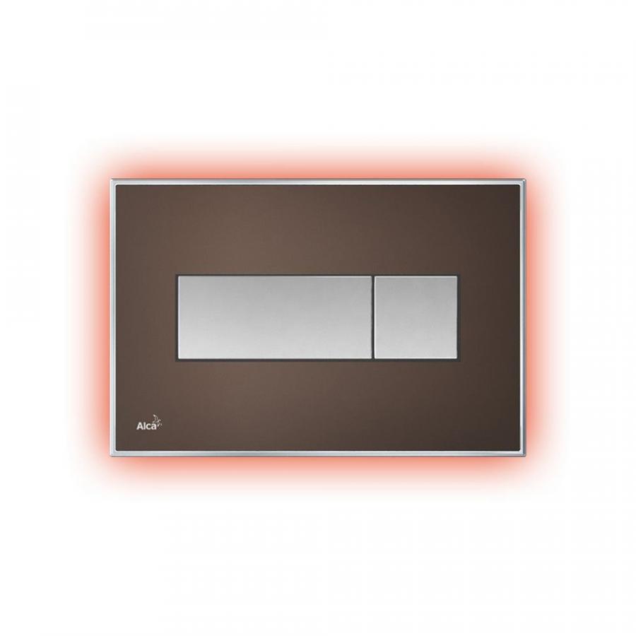 Alcaplast  Кнопка управления с цветной пластиной, светящаяся кнопка коричневая, свет красный  M1473-AEZ113  - Изображение 1