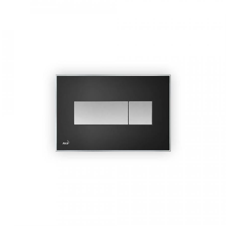 Alcaplast  Кнопка управления с цветной пластиной, светящаяся кнопка черная глянцевая, свет белый  M1474-AEZ110  - Изображение 1