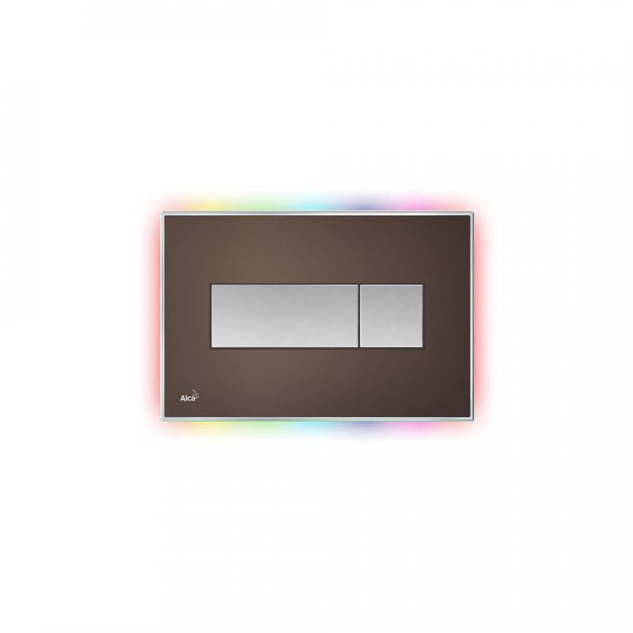 Alcaplast  Кнопка управления с цветной пластиной, светящаяся кнопка коричневая, свет радуга  M1473 - R  - Изображение 1