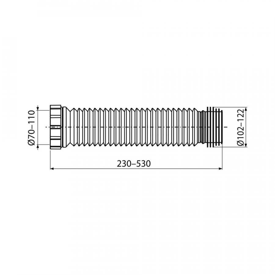 Alcaplast  Гибкая удлинительная трубка 230–530 мм,  A97SN  - Изображение 2