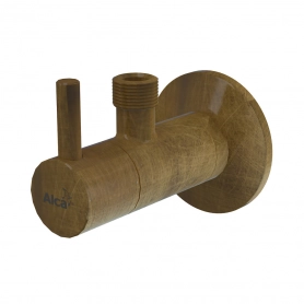 Угловой вентиль с фильтром 1/2'×3/8', круглый, бронза-antic