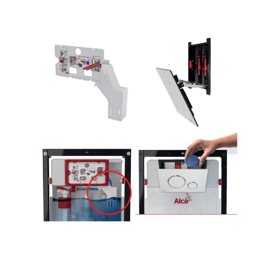 Alcaplast Set 4v1 для установки унитаза панель смыва белая AM101