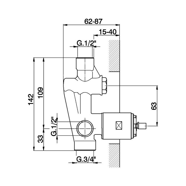 CISAL Внутренняя часть смесителя на верхний и ручной душ ZA00521004 - Изображение 2