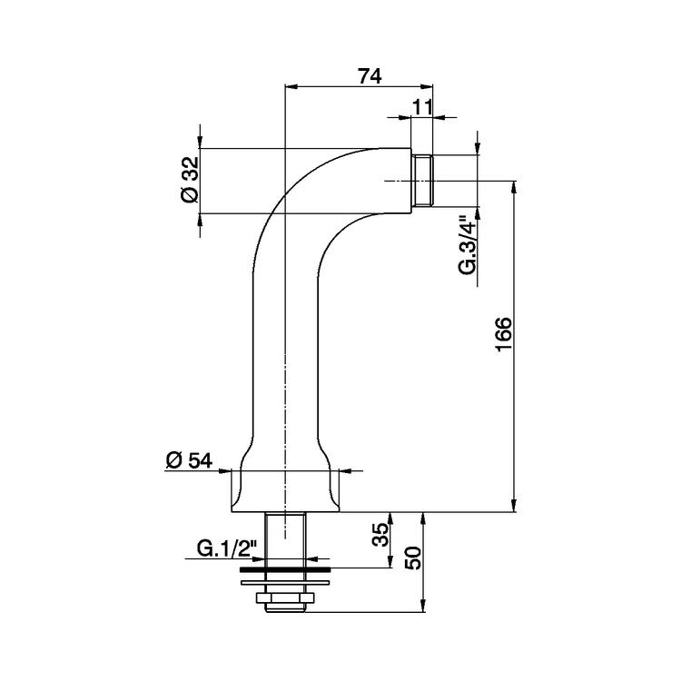 CISAL Адаптер вертикальный бронзовый AR00380127 - Изображение 2