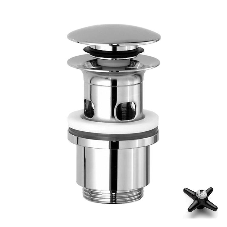 STELLA Донный клапан для раковин с переливом Черный матовый, UN 09200 NE00 - Изображение 1