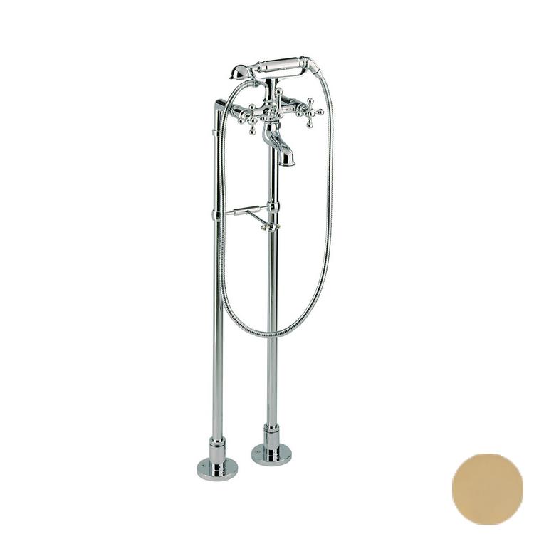CISAL Arcana Смеситель напольный двухвентильный для ванны с душем и шлангом 150 см золотой AC00420024 - Изображение 1