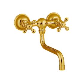 Смеситель двухвентильный настенный для кухни, 247 мм