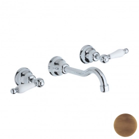 Смеситель на раковину на 3 отверстия из стены