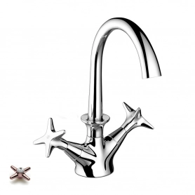 Смеситель для раковины на 1 отверcтие, высокий