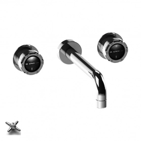 Смеситель для раковины на 3 отверстия из стены