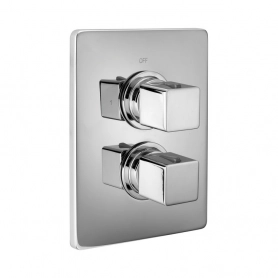 Внешняя часть термостата для душа на 2 выхода