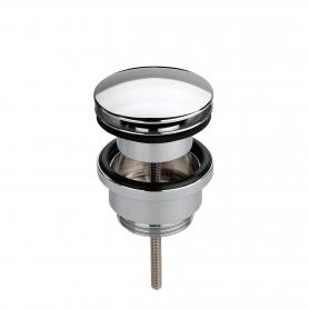 Донный клапан, Visign V1, мод.5439, тип-нажимной, форма крышки-круглая, 1 1/4'x63 мм, материал-латунь, цвет-хром