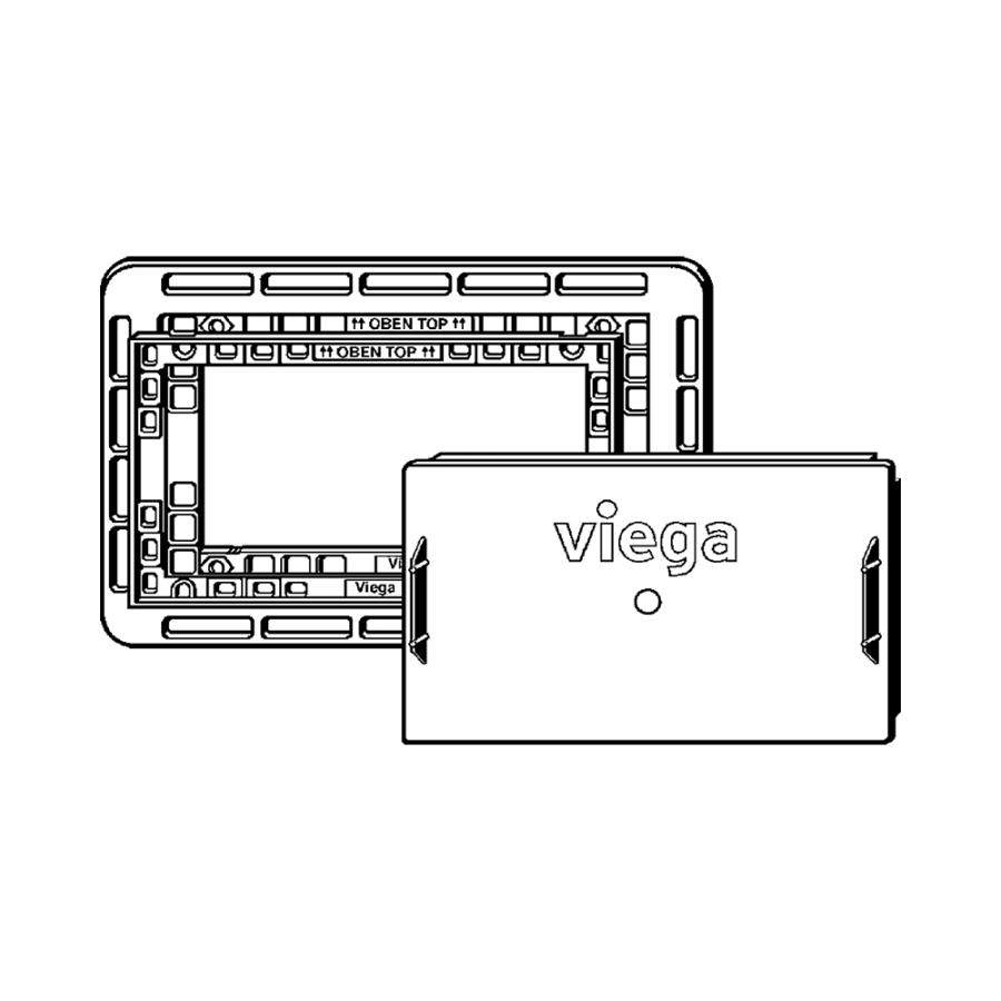 VIEGA Prevista Модель 8651.1 Монтажная рамка для унитазов вровень со стеной с кафельной плиткой 775810 - Изображение 3