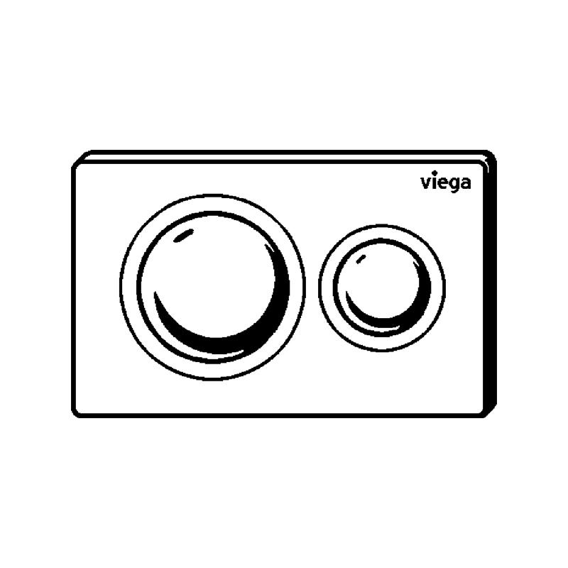 VIEGA Prevista Visign for Style 20 Модель 8610.1 Панель смыва для унитазов пластик альпийский белый 773793 - Изображение 4