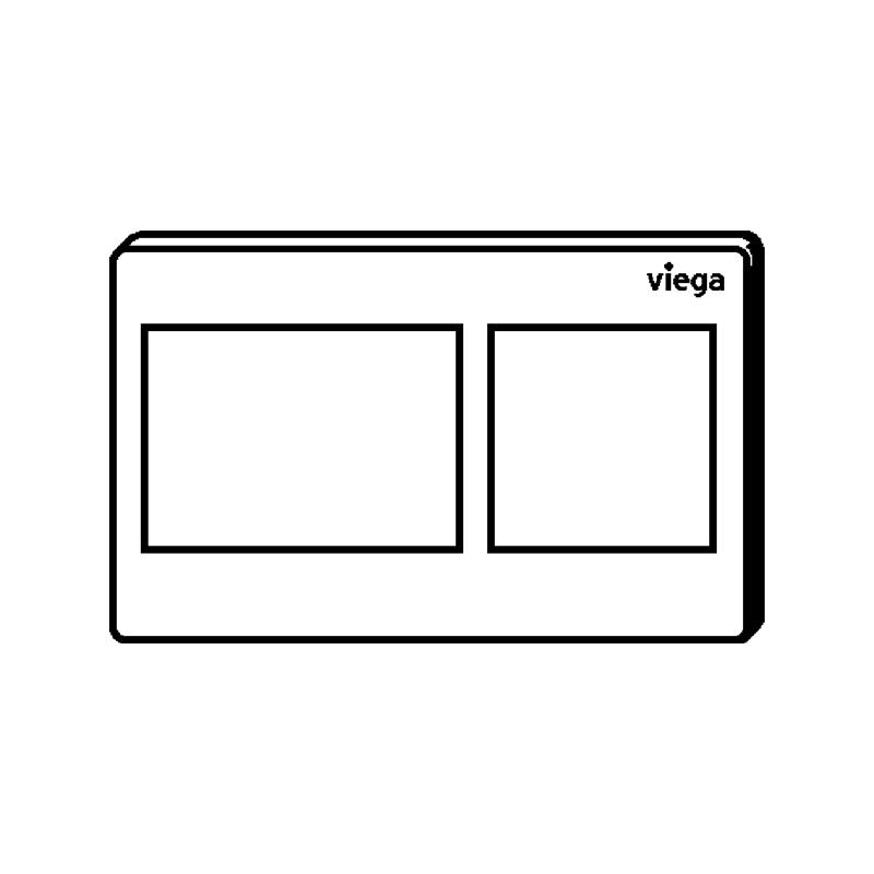 VIEGA Prevista Visign for Style 21 Модель 8611.1 Панель смыва для унитазов пластик альпийский белый 773250 - Изображение 3