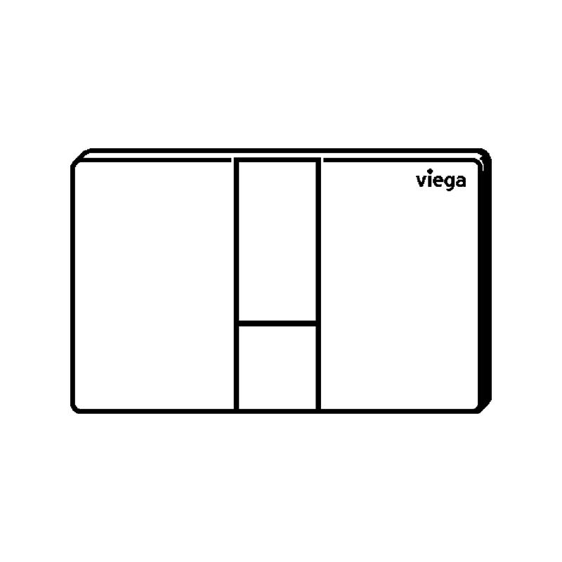 VIEGA Prevista Visign for Style 24 Модель 8614.1 Панель смыва для унитазов Пластик насыщенный черный, 773304 - Изображение 3