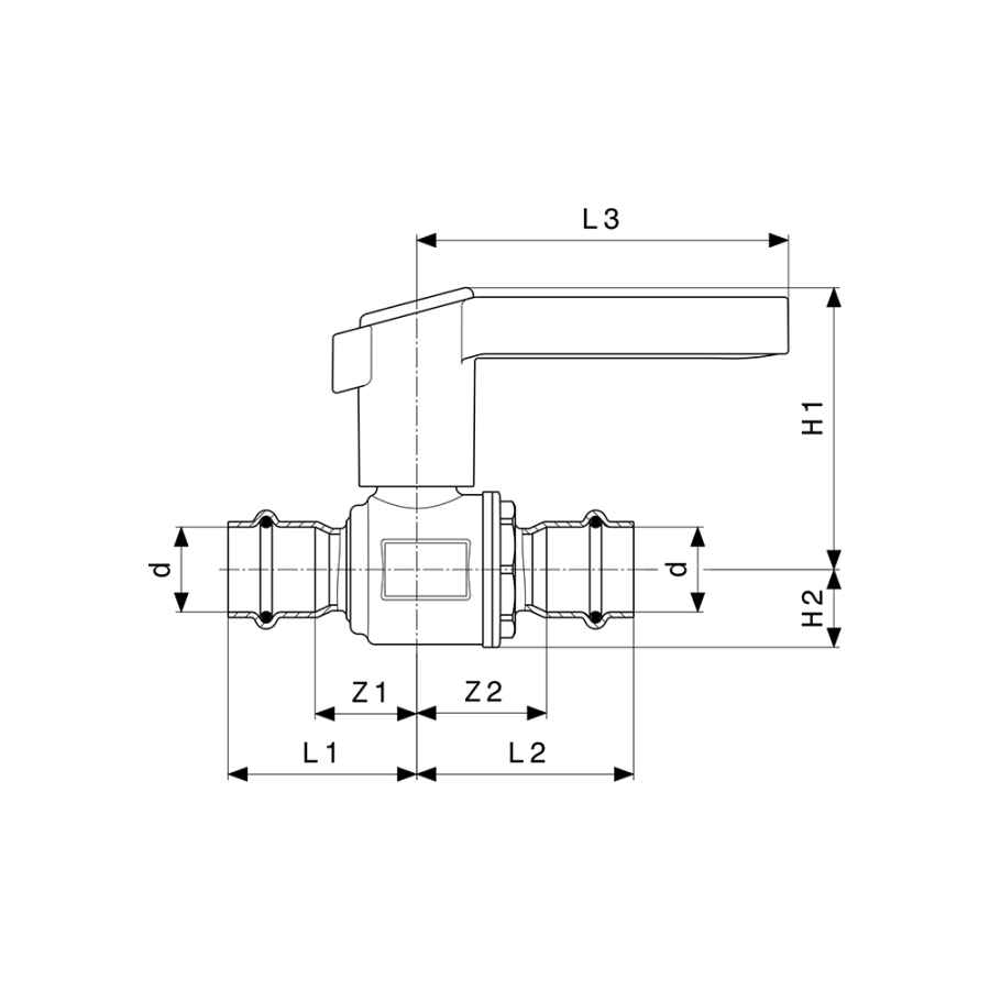 VIEGA Шаровой кран Easytop Inox Модель 2370 28 554750