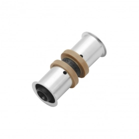 Соединитель PPSU Press двухсторонний c пресс-кольцом