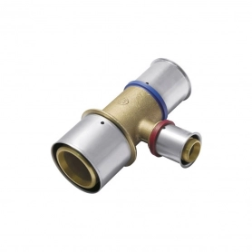 Тройник латунный Press c пресс-кольцом