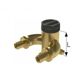 Тройник фиксируемый латунный типа U - с резьбой внутренней