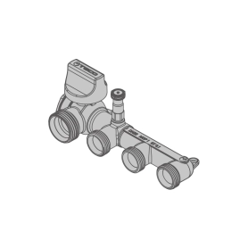 K2.4 Коллектор однозапорный 3-ходовой TC 1”-3/4”