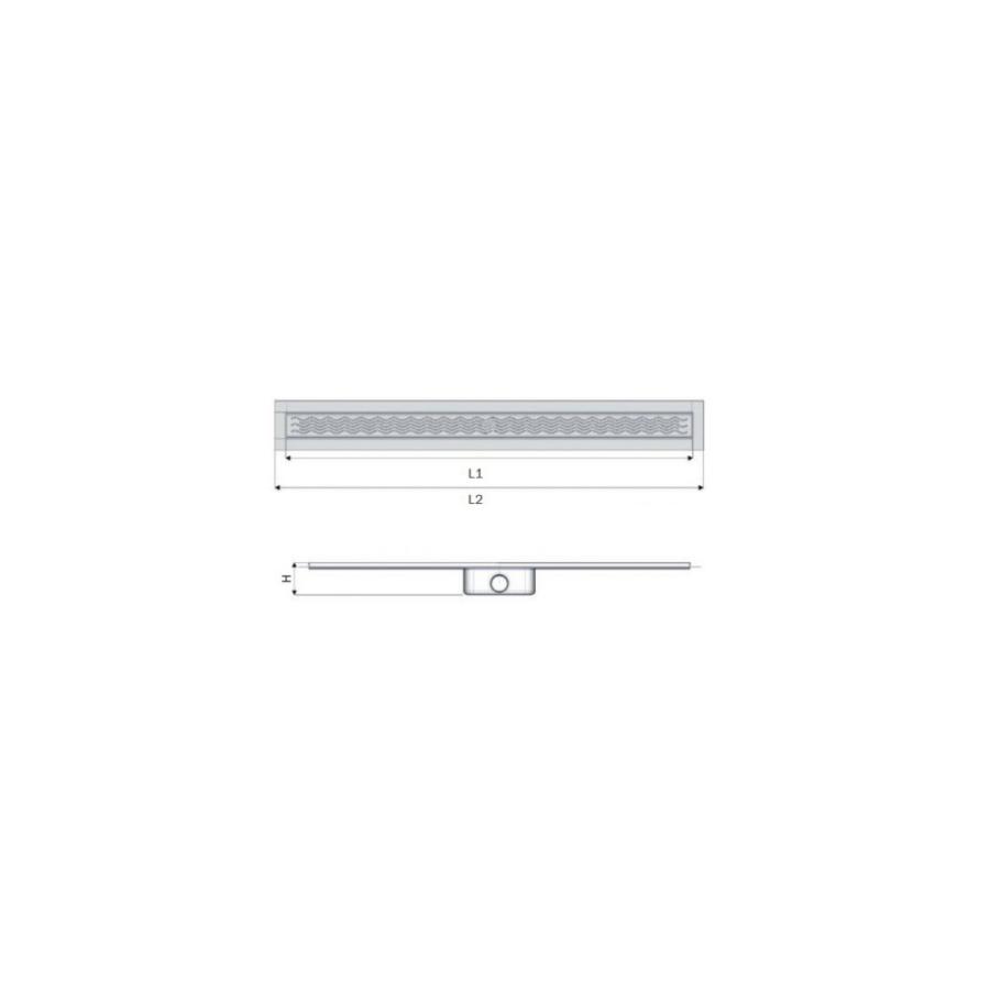 Aco Душевой канал ACO Showerdrain C с вертикальным фланцем и низким сифоном,  высота 65 мм Длина 685 мм, 9010.88.29 - Изображение 2