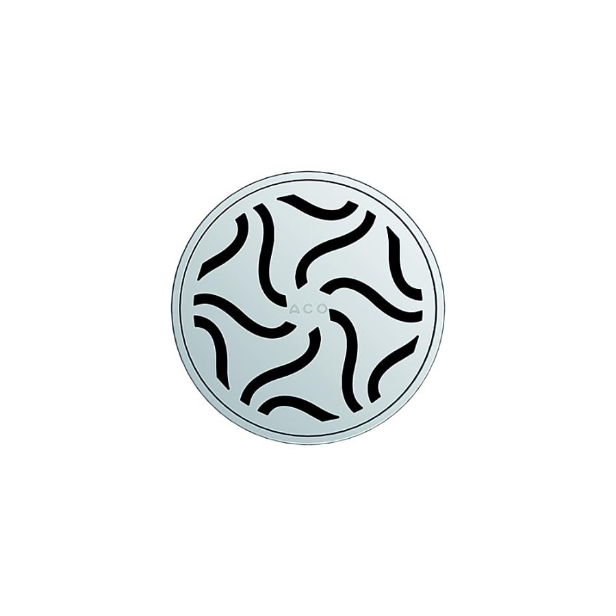 Aco Решетка из нержавеющей стали трапа Showerpoint круглая дизайн 'гавайи' 5141.25.29 - Изображение 1