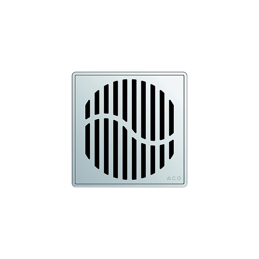 Aco Решетка из нержавеющей стали трапа Showerpoint квадратная Дизайн 'волна', 5141.08.28 - Изображение 1